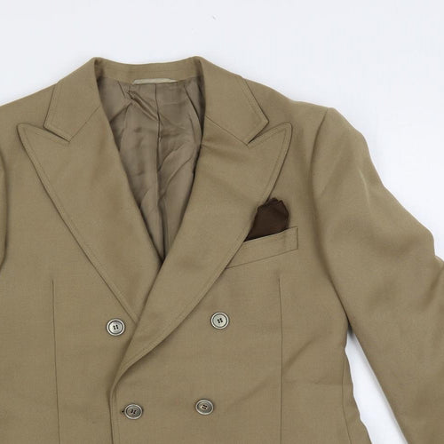 Jaeger Mens Beige Wool Jacket Blazer Size 40 Regular