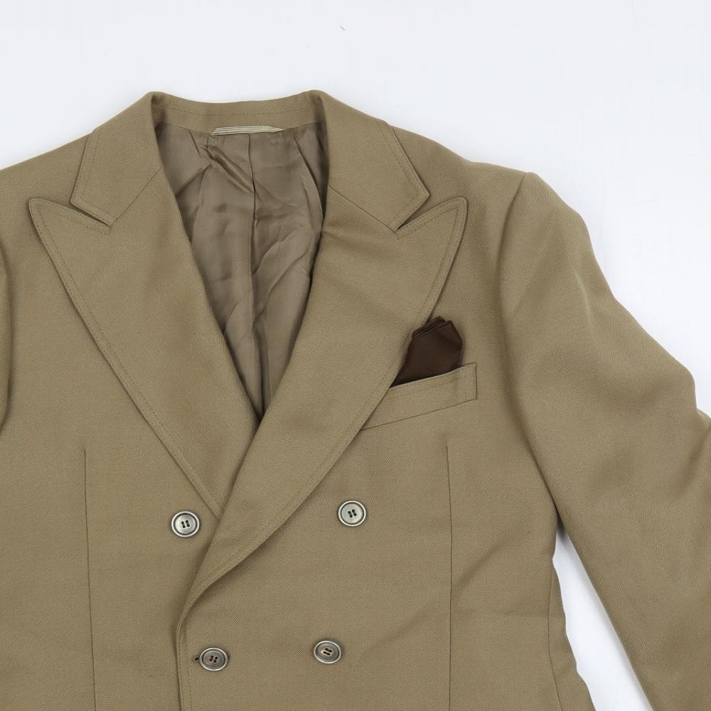 Jaeger Mens Beige Wool Jacket Blazer Size 40 Regular