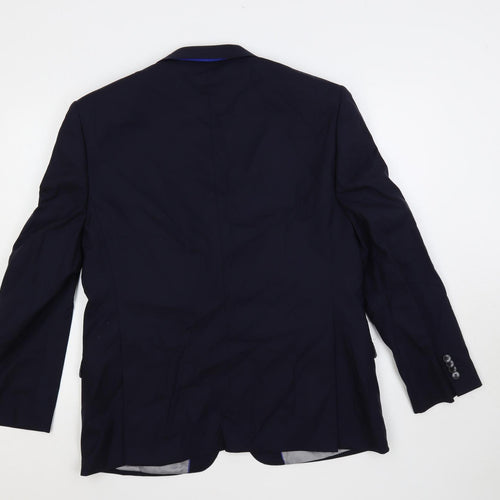 Performance suit Mens Blue Polyester Jacket Suit Jacket Size 42 Regular