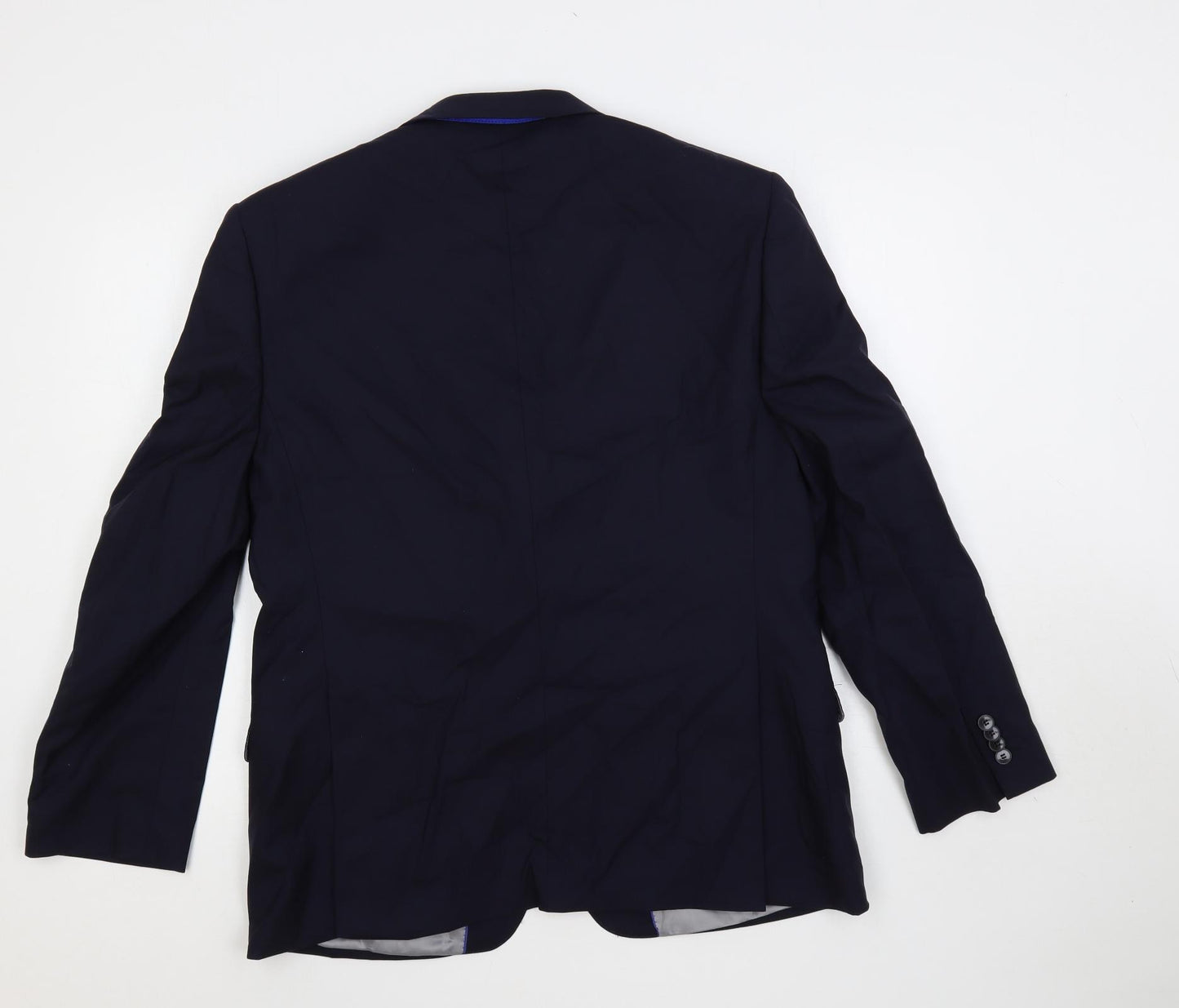 Performance suit Mens Blue Polyester Jacket Suit Jacket Size 42 Regular