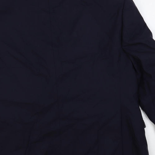 Performance suit Mens Blue Polyester Jacket Suit Jacket Size 42 Regular
