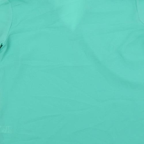 Marks and Spencer Womens Green Polyester Basic Blouse Size 8 Collared