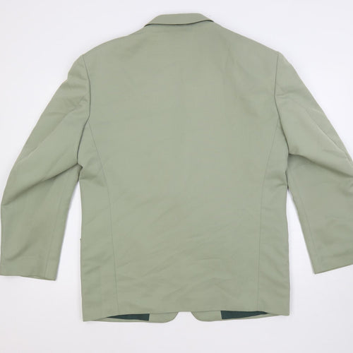 Browns Mens Green Polyester Jacket Blazer Size 42 Regular