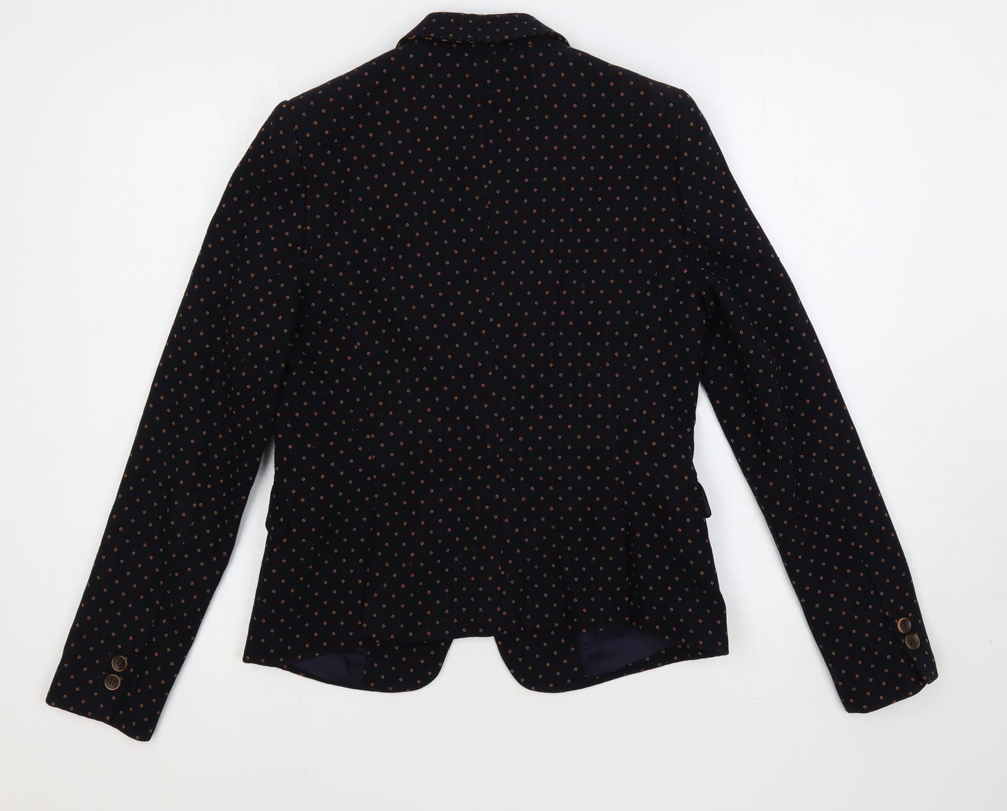 NEXT Womens Blue Geometric Jacket Blazer Size 10 Button
