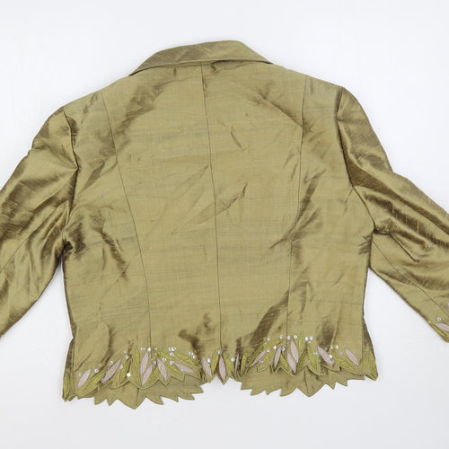 CONDICI Womens Green Jacket Blazer Size 18 Button - Sequin Embroidered