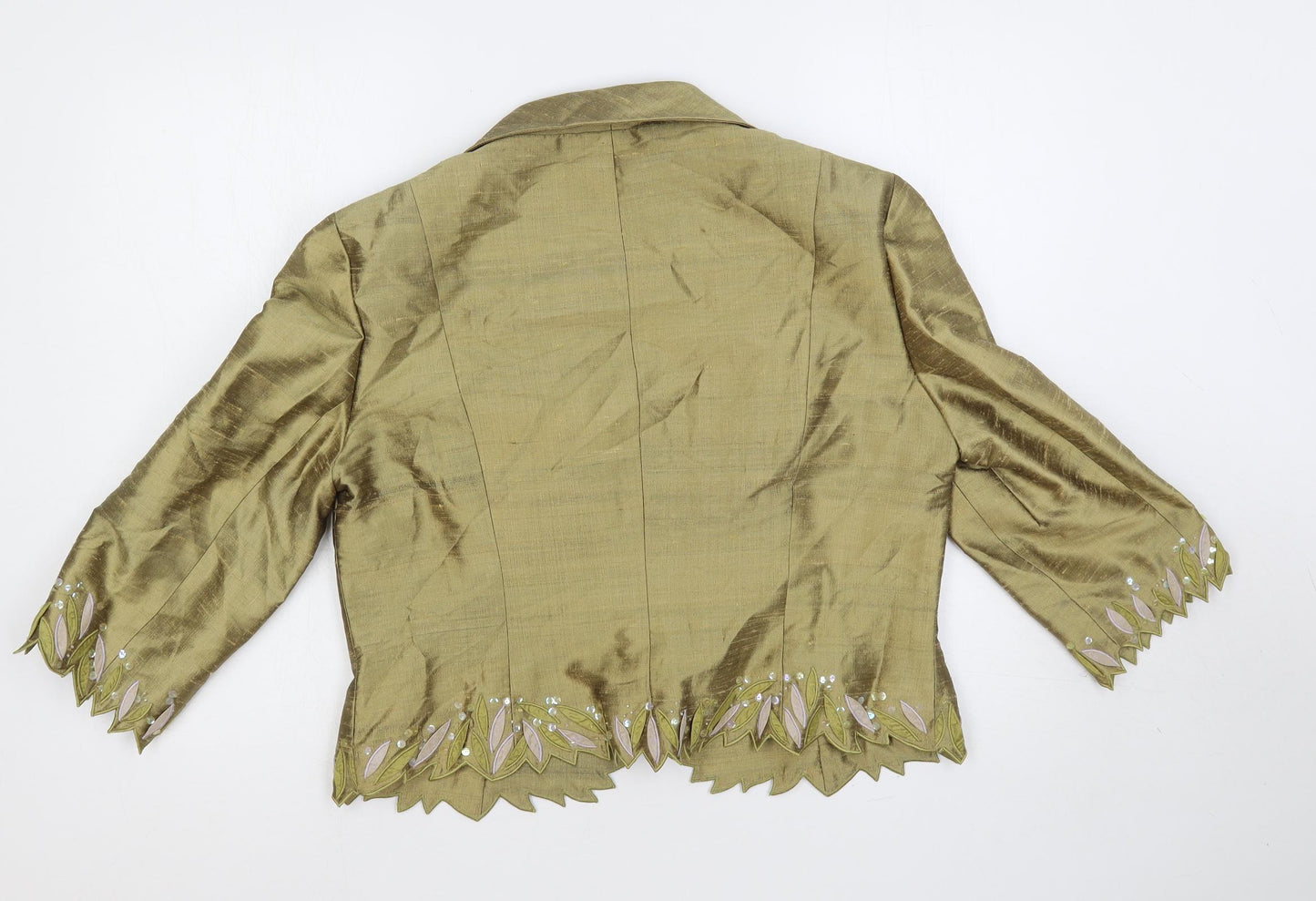 CONDICI Womens Green Jacket Blazer Size 18 Button - Sequin Embroidered