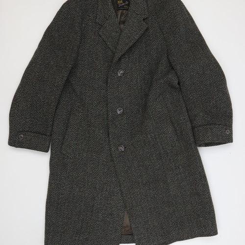 Dunn & Co Womens Green Overcoat Coat Size L Button - Vintage