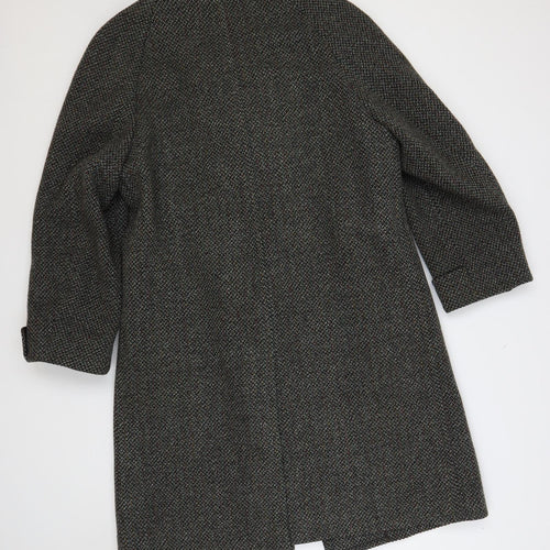 Dunn & Co Womens Green Overcoat Coat Size L Button - Vintage