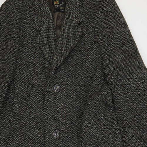 Dunn & Co Womens Green Overcoat Coat Size L Button - Vintage