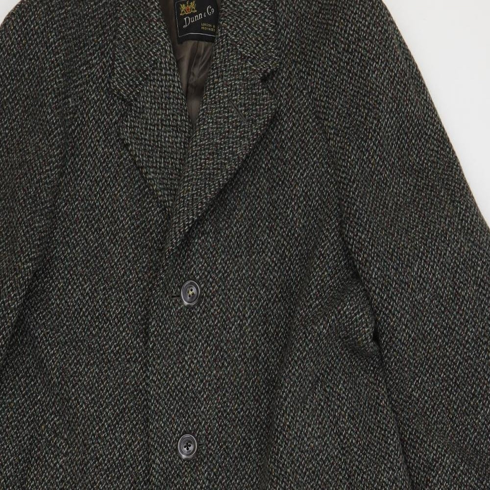 Dunn & Co Womens Green Overcoat Coat Size L Button - Vintage