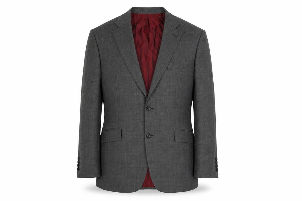 Front view of Marks & Spencer men’s grey wool jacket suit jacket, size 40, regular