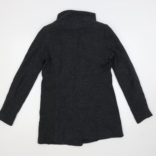 MARCS Womens Grey Biker Coat Size 10 Zip - Zipped Pockets
