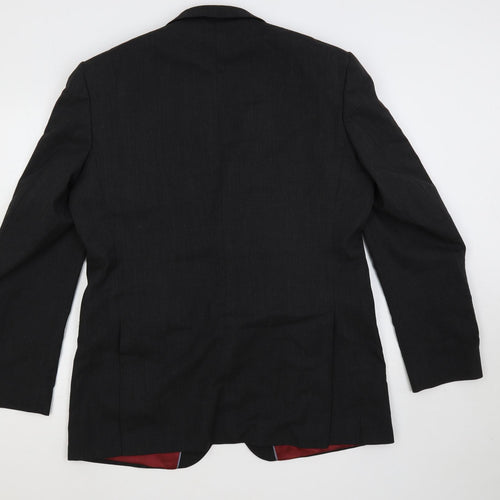 Burton Mens Grey Polyester Jacket Suit Jacket Size 44 Regular