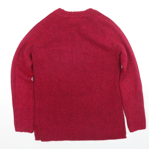 Marks and Spencer Womens Pink Round Neck Acrylic Pullover Jumper Size XS