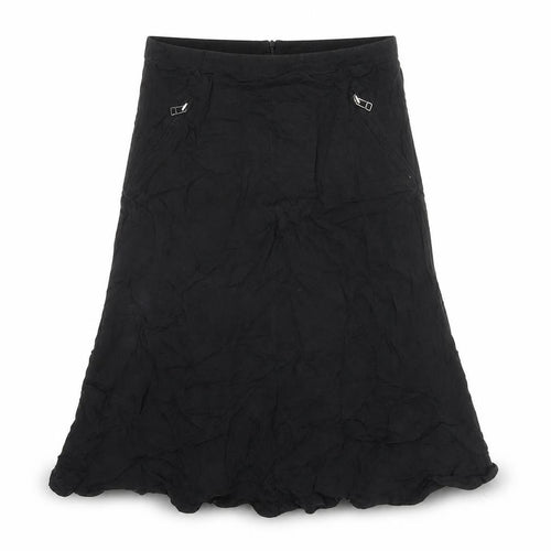 Zara Womens Black Viscose Trumpet Skirt Size 10 Zip