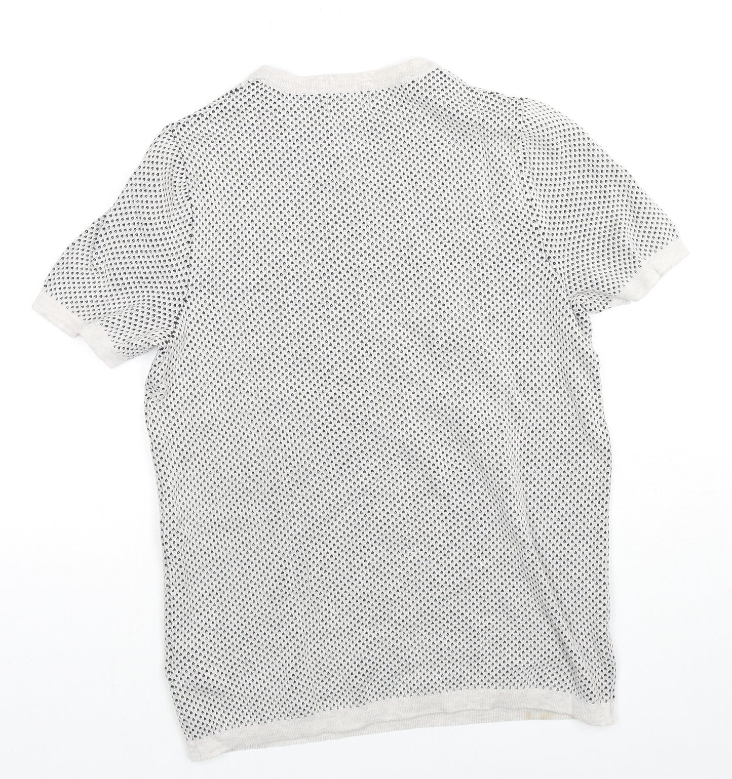 NEXT Mens Grey Cotton T-Shirt Size XS Round Neck