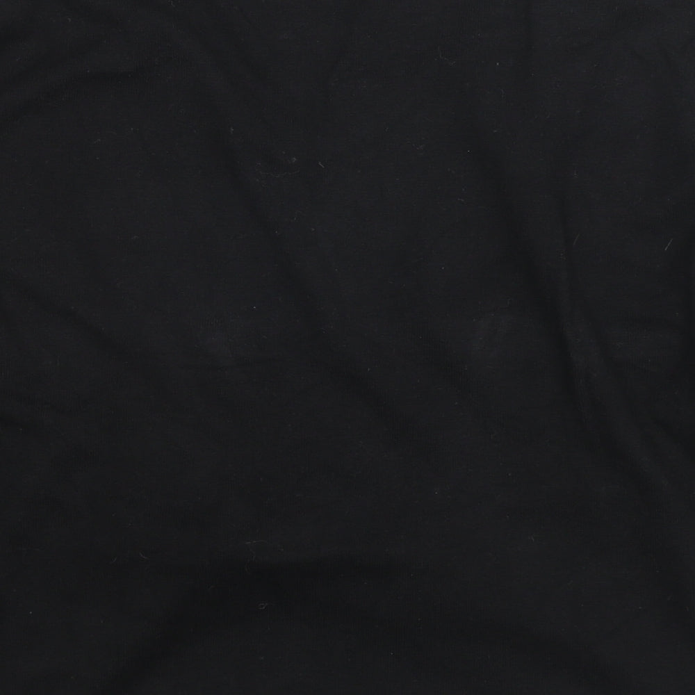 Kaliko Womens Black V-Neck Striped Viscose Pullover Jumper Size 16 - Knot Detail