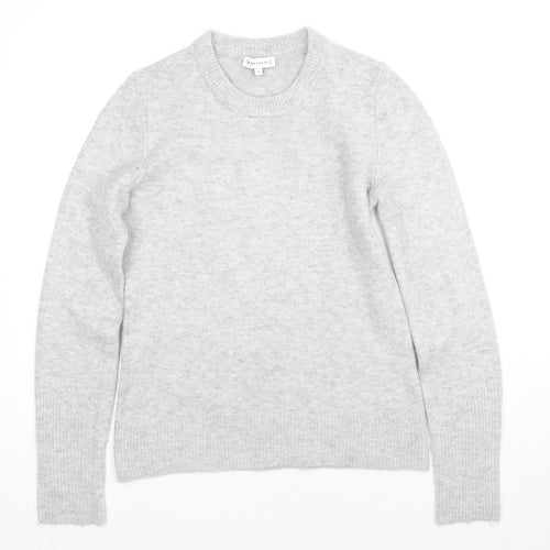 Warehouse Womens Grey Round Neck Acrylic Pullover Jumper Size 8