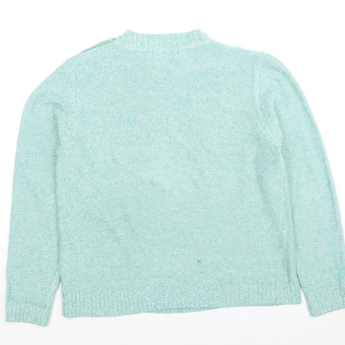 EWM Womens Green Round Neck Acrylic Pullover Jumper Size 14 - Size 14-16