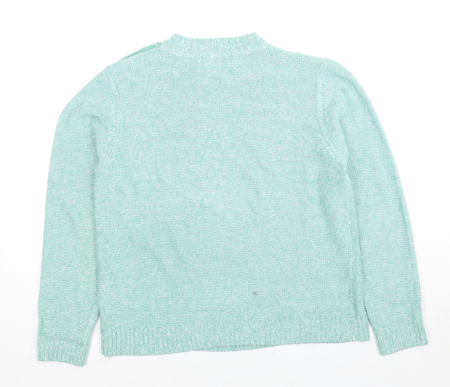 EWM Womens Green Round Neck Acrylic Pullover Jumper Size 14 - Size 14-16