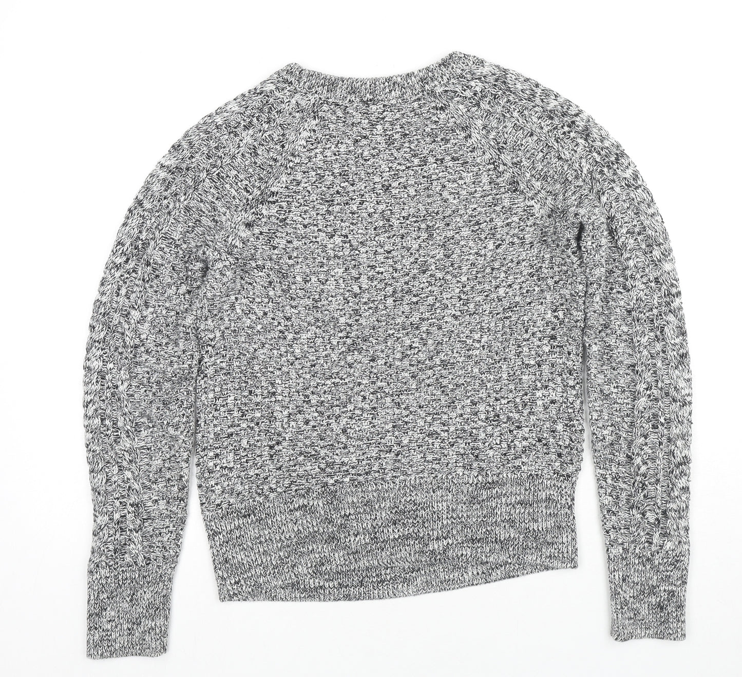 Gap Womens Grey Round Neck Cotton Pullover Jumper Size XS
