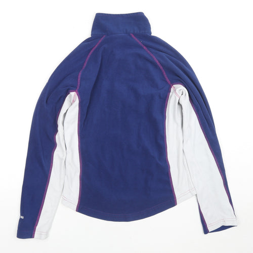 Trespass Womens Blue Colourblock Polyester Pullover Sweatshirt Size S Zip