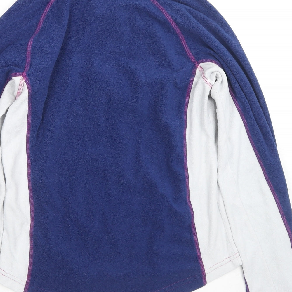 Trespass Womens Blue Colourblock Polyester Pullover Sweatshirt Size S Zip