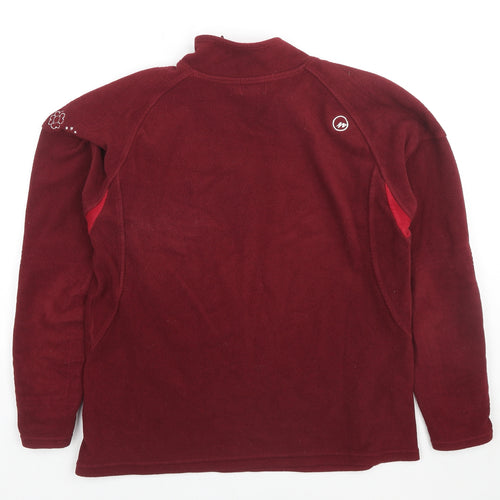 Quechua Womens Red Polyester Pullover Sweatshirt Size M Pullover - Logo