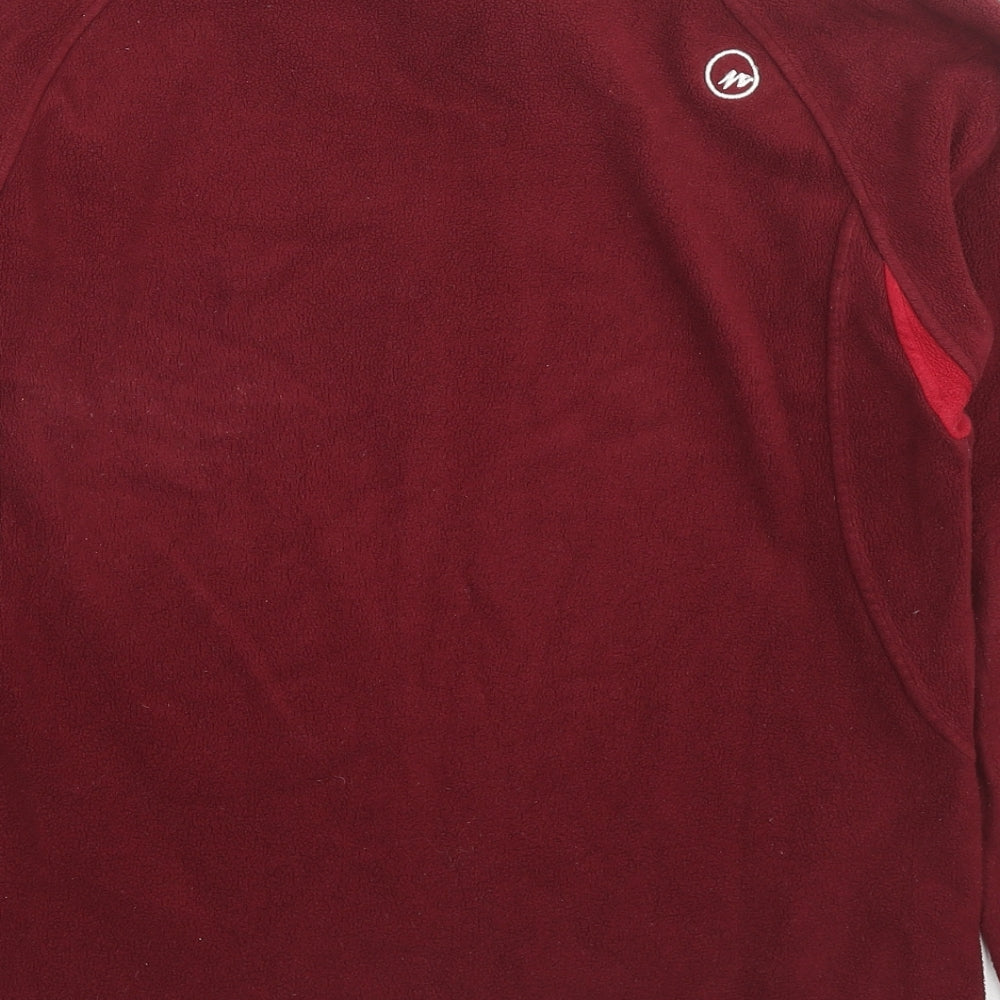 Quechua Womens Red Polyester Pullover Sweatshirt Size M Pullover - Logo