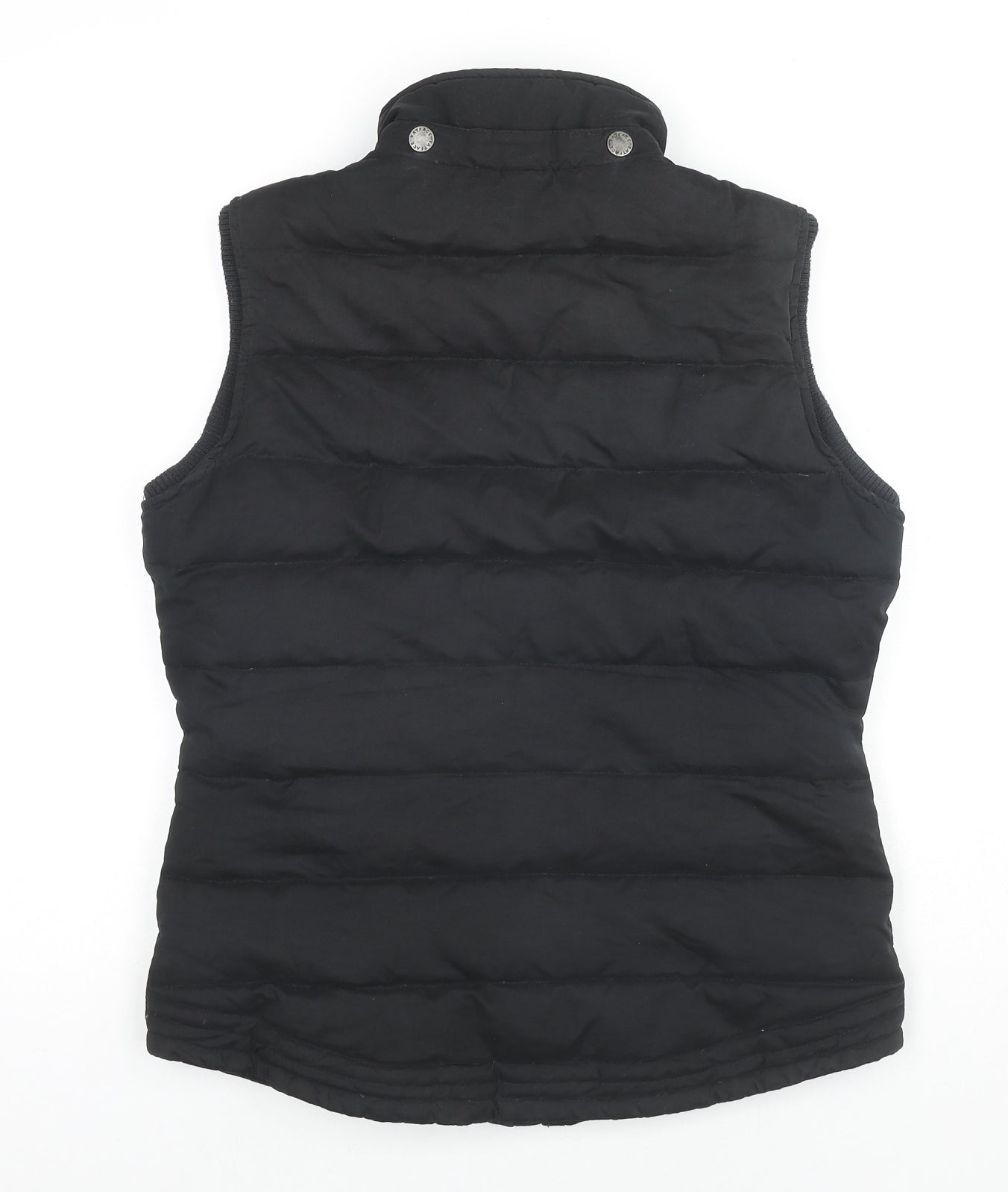 Fat Face Womens Black Gilet Jacket Size 10 Zip - Quilted
