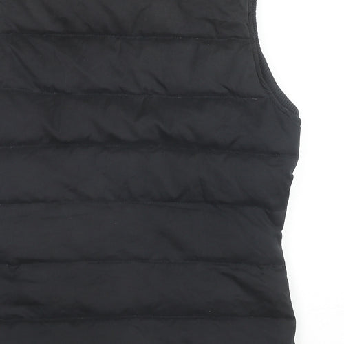 Fat Face Womens Black Gilet Jacket Size 10 Zip - Quilted