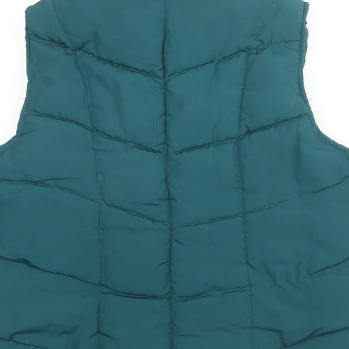 Store Twenty One Womens Blue Gilet Jacket Size 18 Zip - Quilted