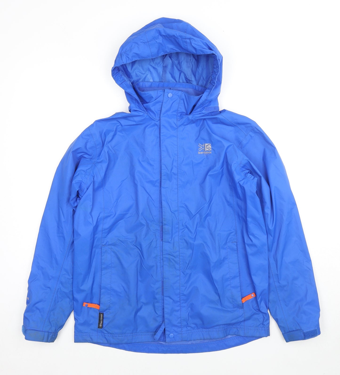 Karrimor Boys Blue Windbreaker Jacket Size 13 Years Zip - Logo