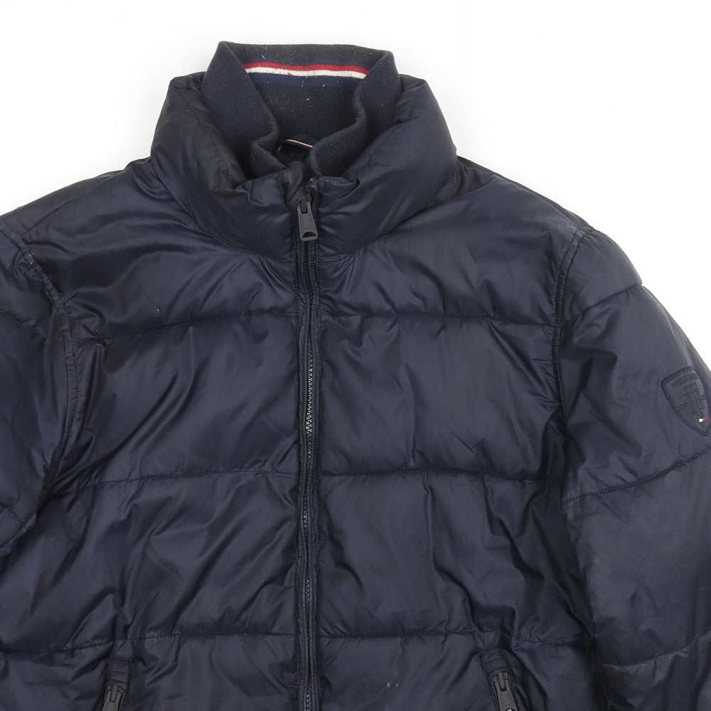 Tommy Hilfiger Mens Blue Puffer Jacket Jacket Size S Zip