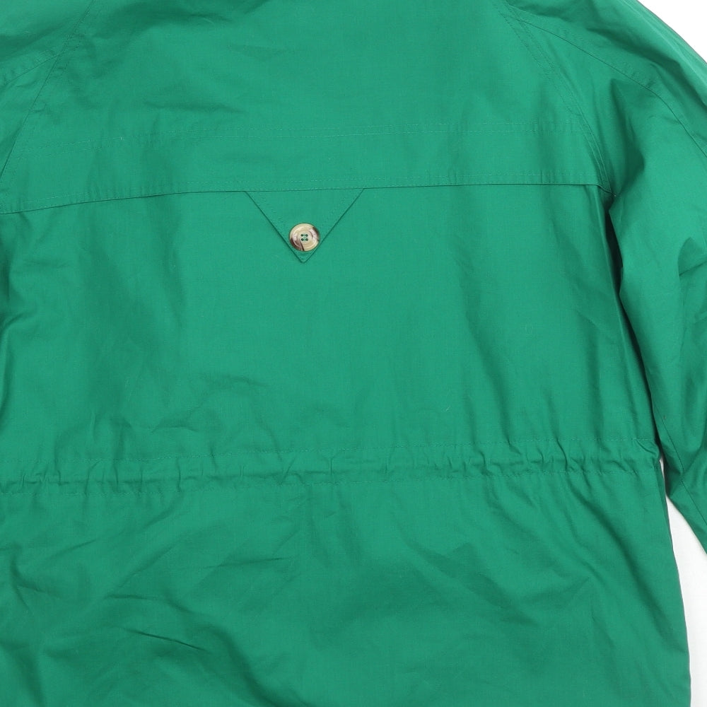 St Michael Womens Green Parka Coat Size 14 Zip