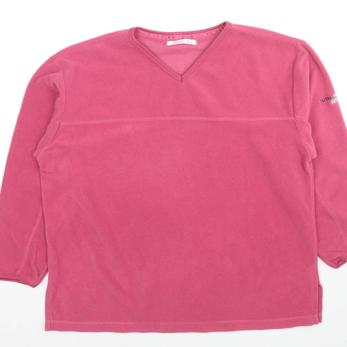 St Bernard Womens Pink Polyester Pullover Sweatshirt Size 14 Pullover - Size 14-16