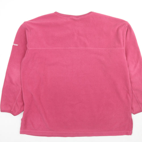 St Bernard Womens Pink Polyester Pullover Sweatshirt Size 14 Pullover - Size 14-16