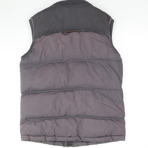 Fat Face Mens Grey Gilet Waistcoat Size S Zip