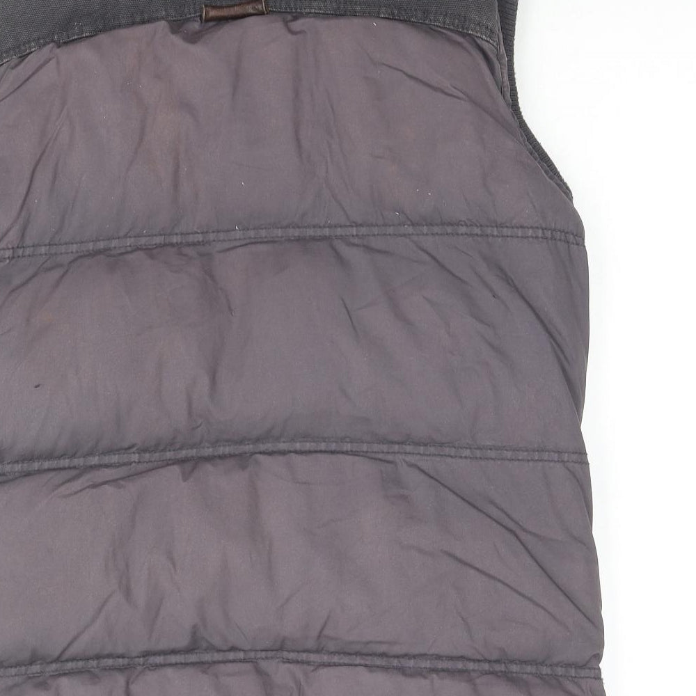 Fat Face Mens Grey Gilet Waistcoat Size S Zip