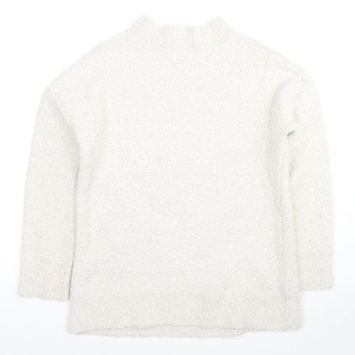 Crew Clothing Womens Ivory Round Neck Acrylic Pullover Jumper Size 10