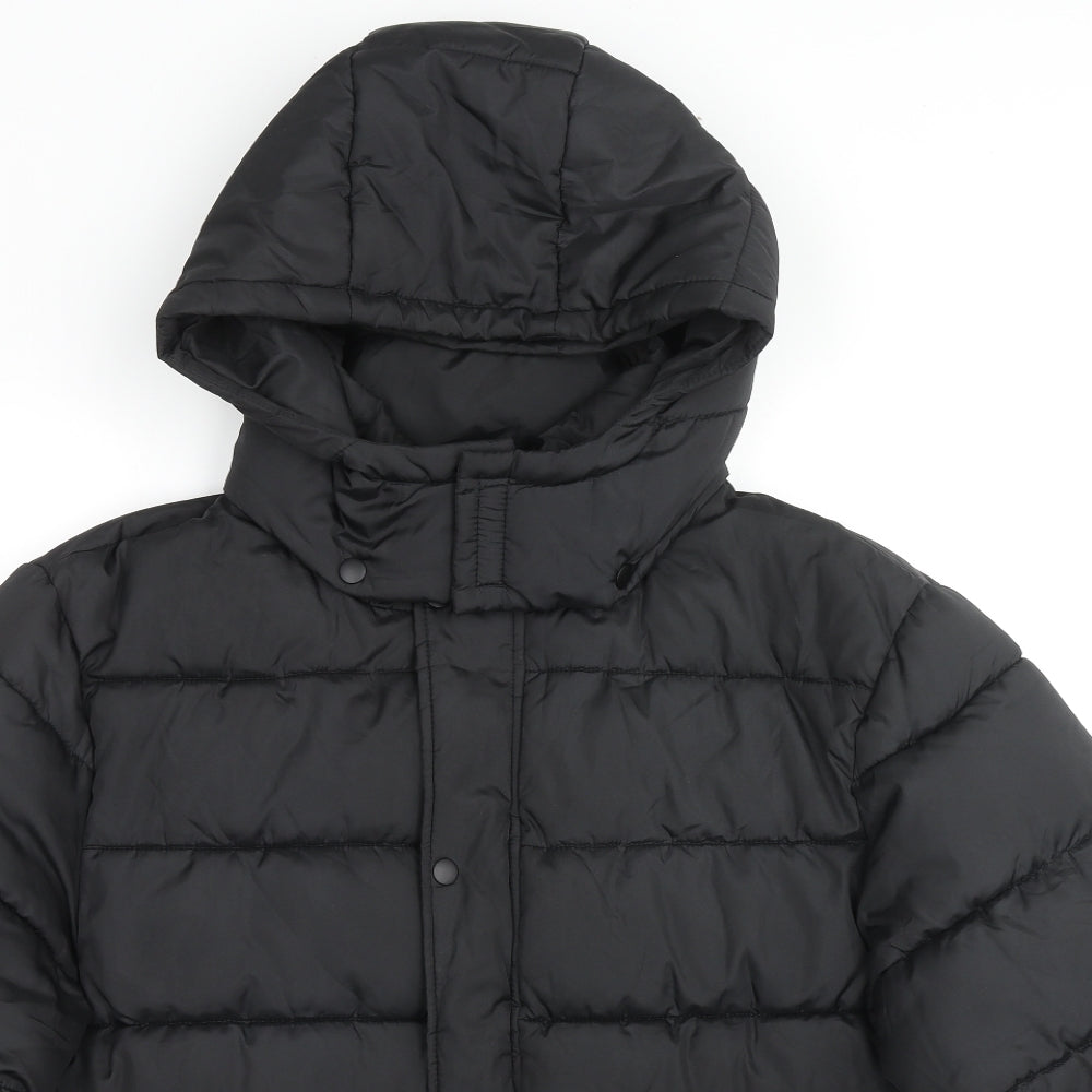 ASOS Mens Black Puffer Jacket Jacket Size M Zip