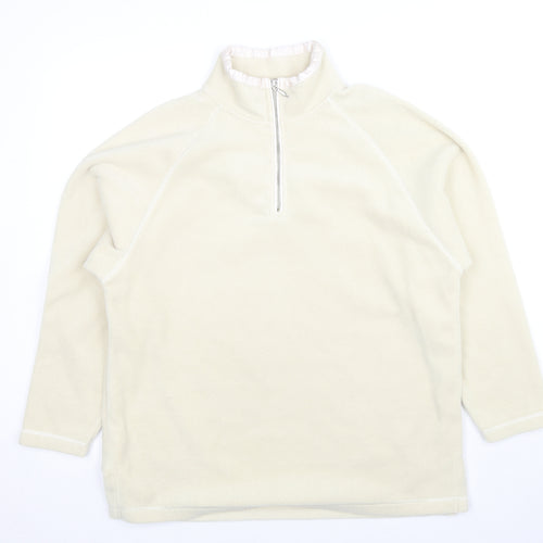 Casual Club Womens Beige Polyester Pullover Sweatshirt Size 14 Pullover