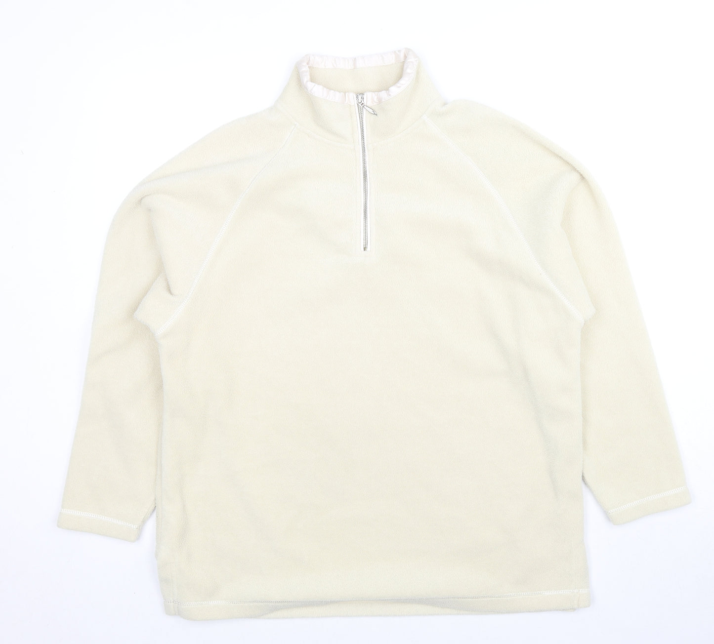 Casual Club Womens Beige Polyester Pullover Sweatshirt Size 14 Pullover