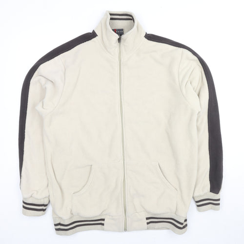 Reverse Mens Beige Jacket Size L Zip