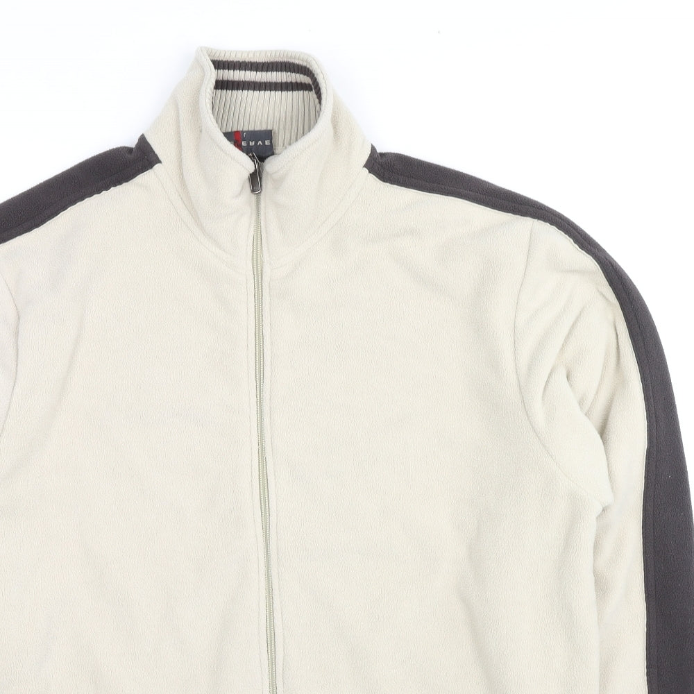Reverse Mens Beige Jacket Size L Zip