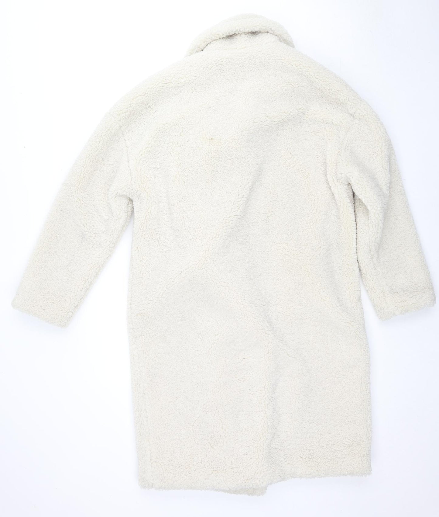 Misspap Womens Ivory Overcoat Coat Size 10 Button