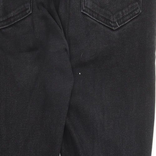 H&M Mens Black Cotton Straight Jeans Size 38 in L29 in Slim Zip