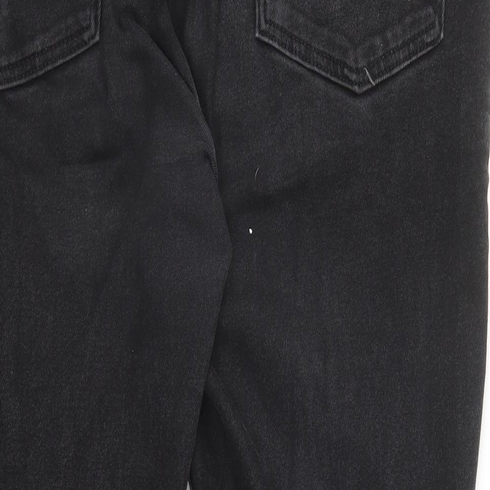 H&M Mens Black Cotton Straight Jeans Size 38 in L29 in Slim Zip