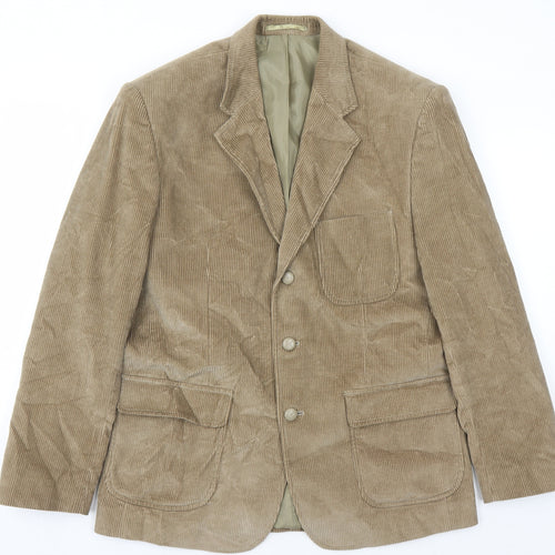Aldon Mens Brown Cotton Jacket Suit Jacket Size 40 Regular