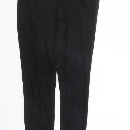 Marks and Spencer Womens Black Cotton Jegging Jeans Size 10 L27 in Regular - Elasticated Waist